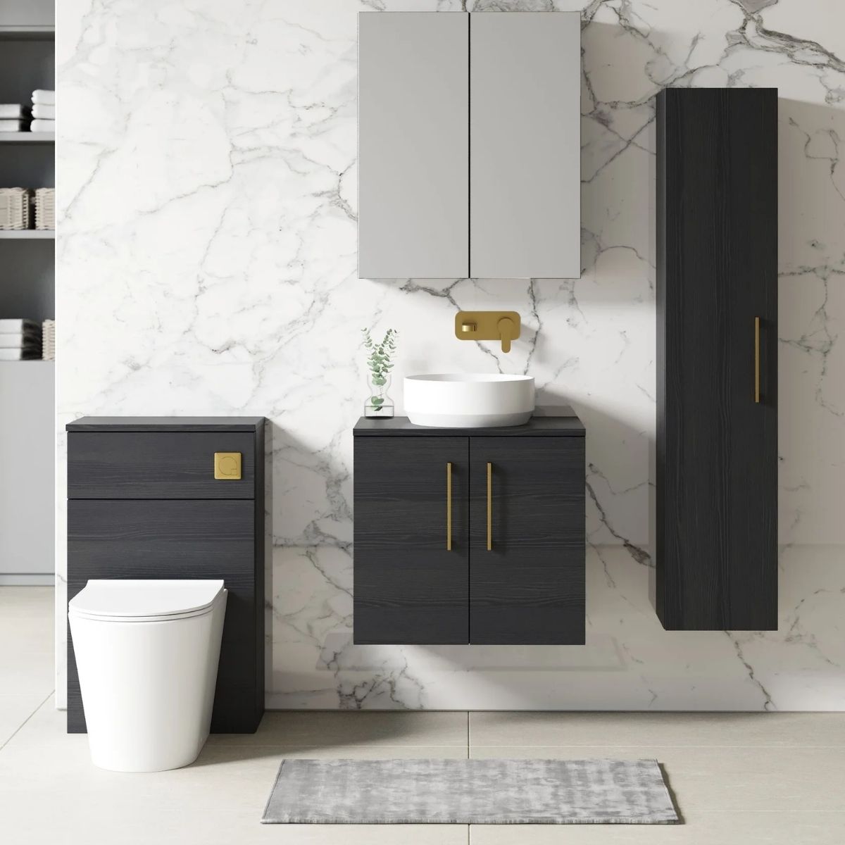 Dark Wood Bathroom Furniture | BathLab