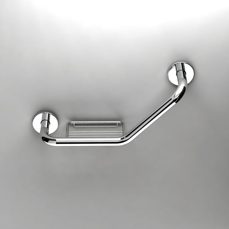 Sonia Tecno Project Angled Grab Bar & Basket - Chrome