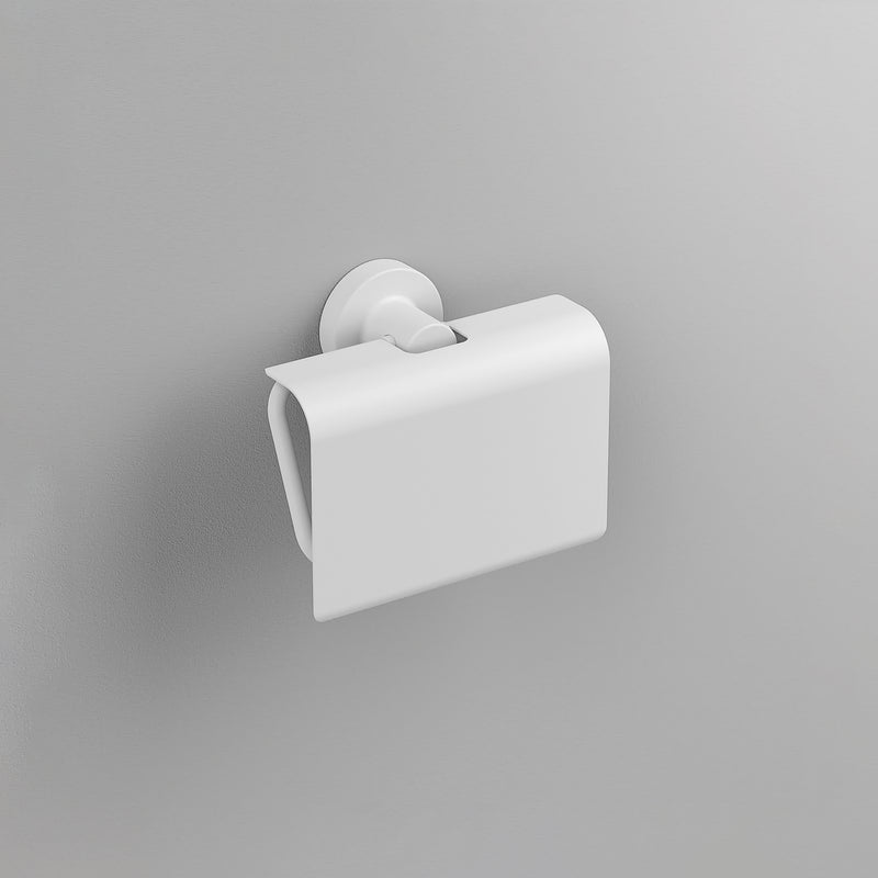 Sonia Tecno Project Toilet Roll Holder with Flap - Matt White