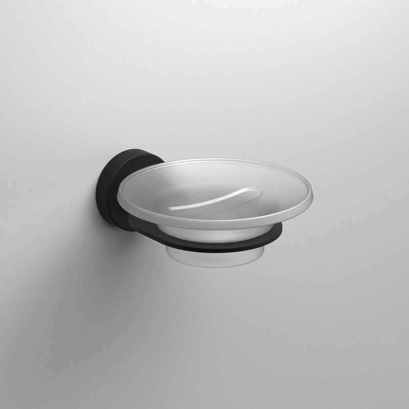Sonia Tecno Project Glass Soap Dish - Matt Black