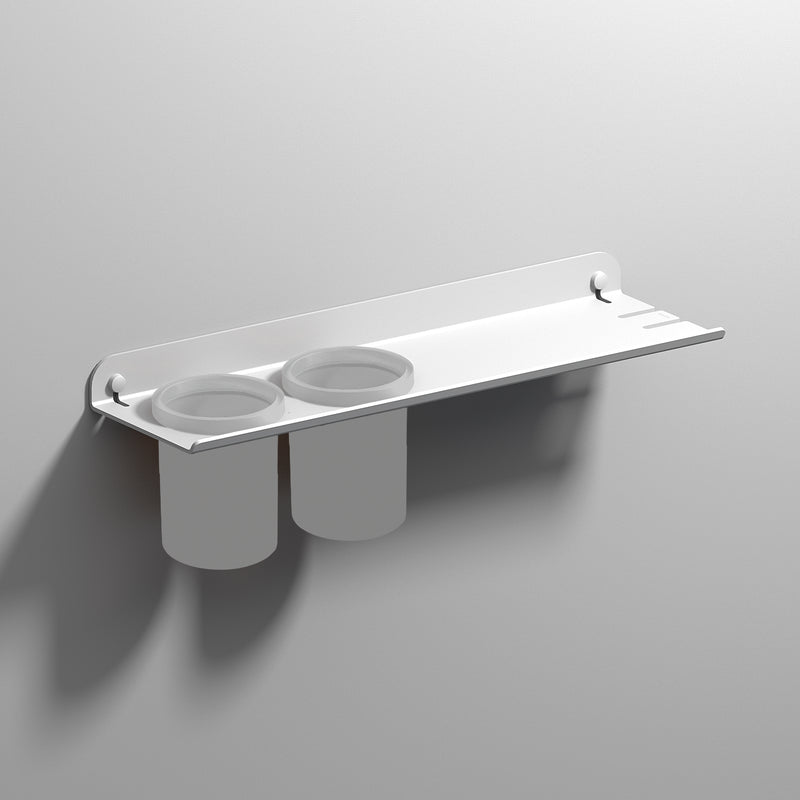 Sonia Quick Shelf with Double Large Tumbler  - White