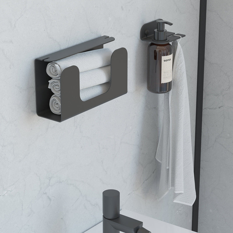 Sonia Quick Tissue Box / Towel Holder - Black