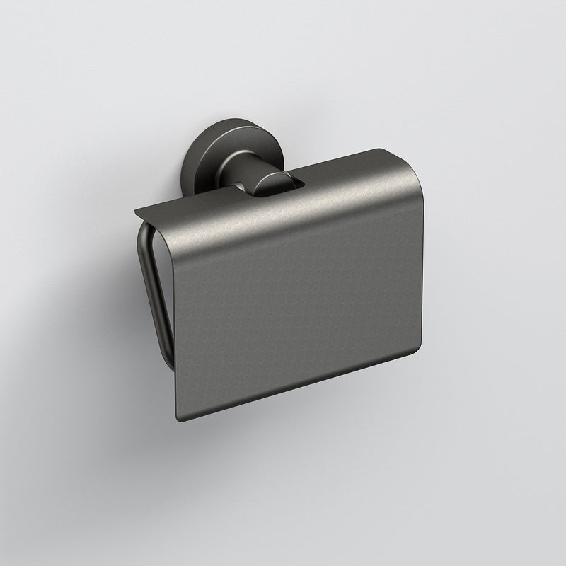 Tecno Project Toilet Roll Holder with Flap - Gunmetal