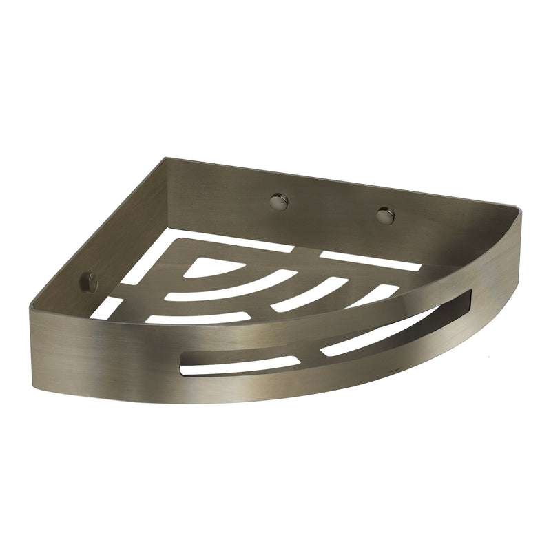 Nerva Corner Shower Basket - Brushed Stainless Steel