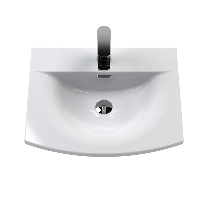 Lana 500mm Floorstanding 2 Door Vanity Unit & Basin - Solace Oak