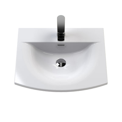 Lana 500mm Floorstanding 2 Door Vanity Unit & Basin - Satin Green