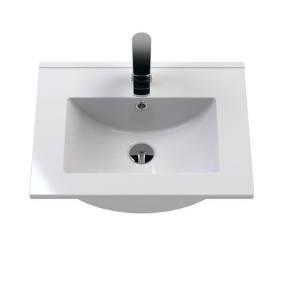 Nuie Deco 500 x 383mm Wall Hung Vanity Unit With 1 Drawer & Ceramic Basin