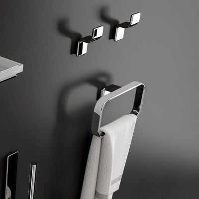 Origins Living Il Giglio Towel Ring - Chrome