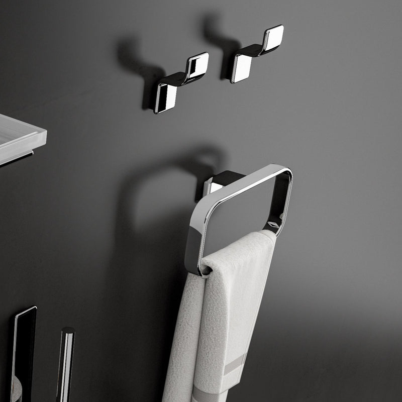 Origins Living Il Giglio Towel Ring - Chrome