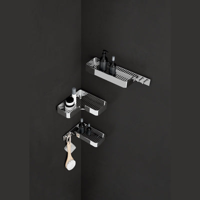 Origins Living Il Giglio Twin Corner Shower Basket - Chrome