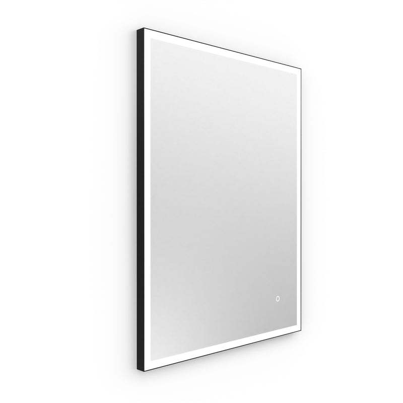 Origins Living Tate Light Rectangular Mirror 60x80cm - Matt Black