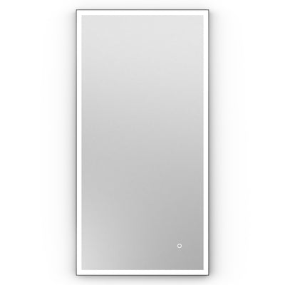 Origins Living Tate Light Rectangular Mirror 50x100cm - Matt Black