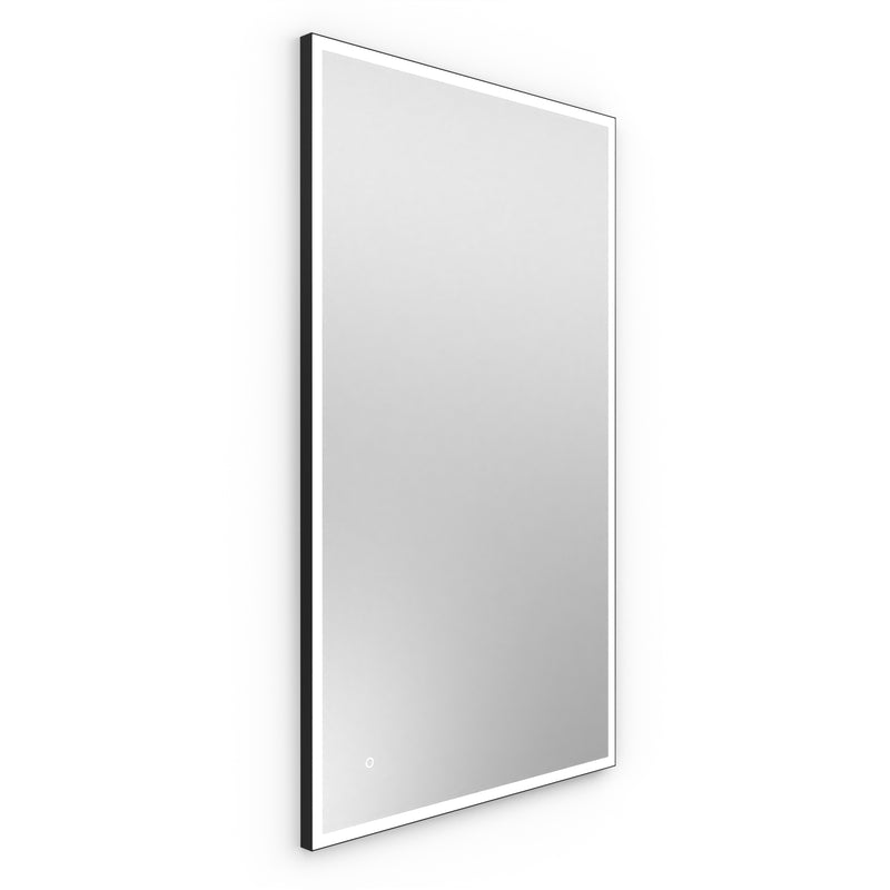 Origins Living Tate Light Rectangular Mirror 120x70cm - Matt Black