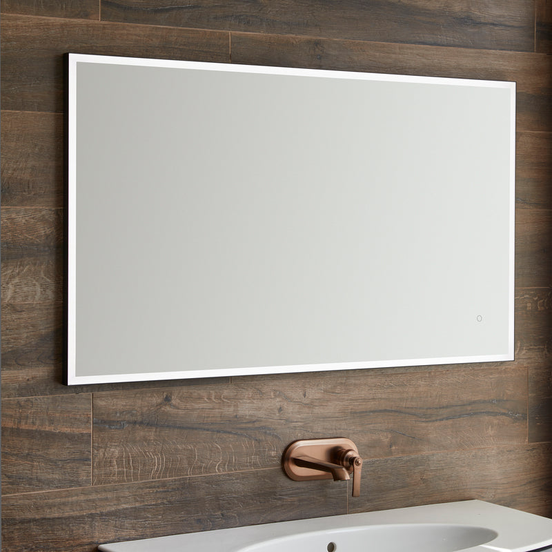 Origins Living Tate Light Rectangular Mirror 120x70cm - Matt Black