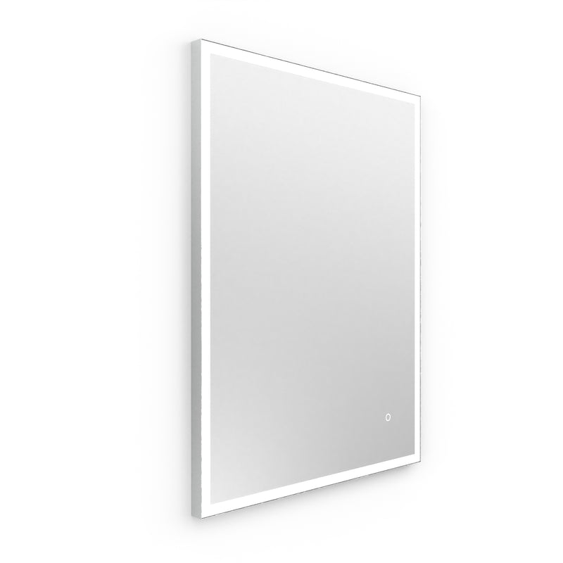 Origins Living Tate Light Rectangular Mirror 60x80cm -  Polished Aluminium
