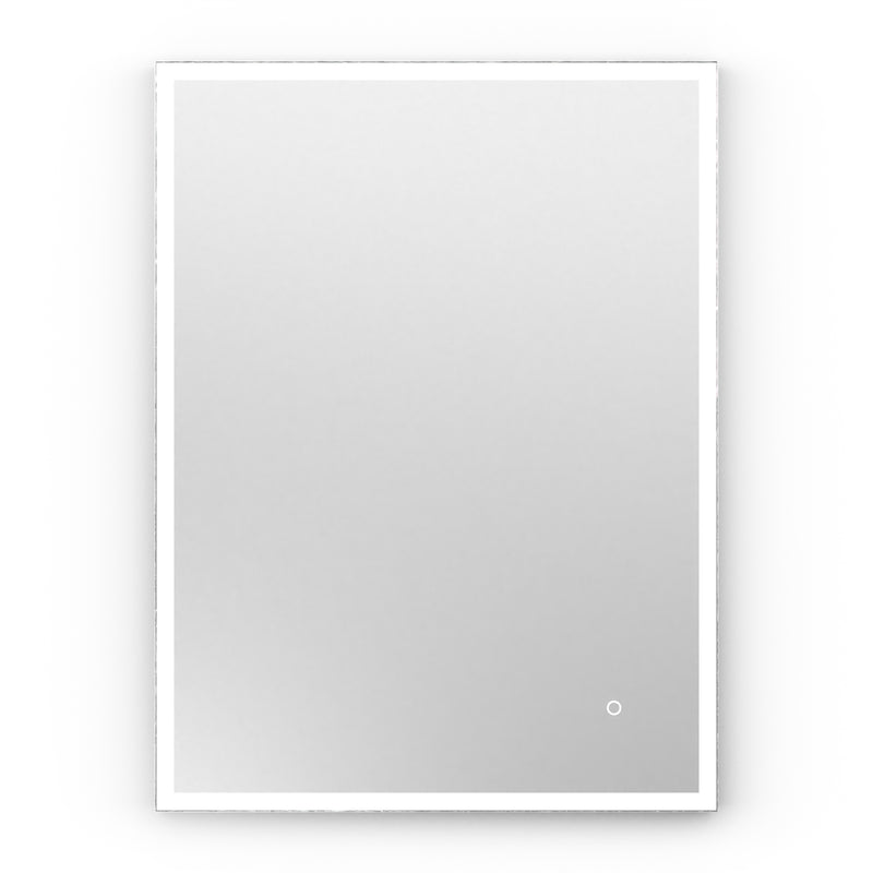 Origins Living Tate Light Rectangular Mirror 60x80cm -  Polished Aluminium