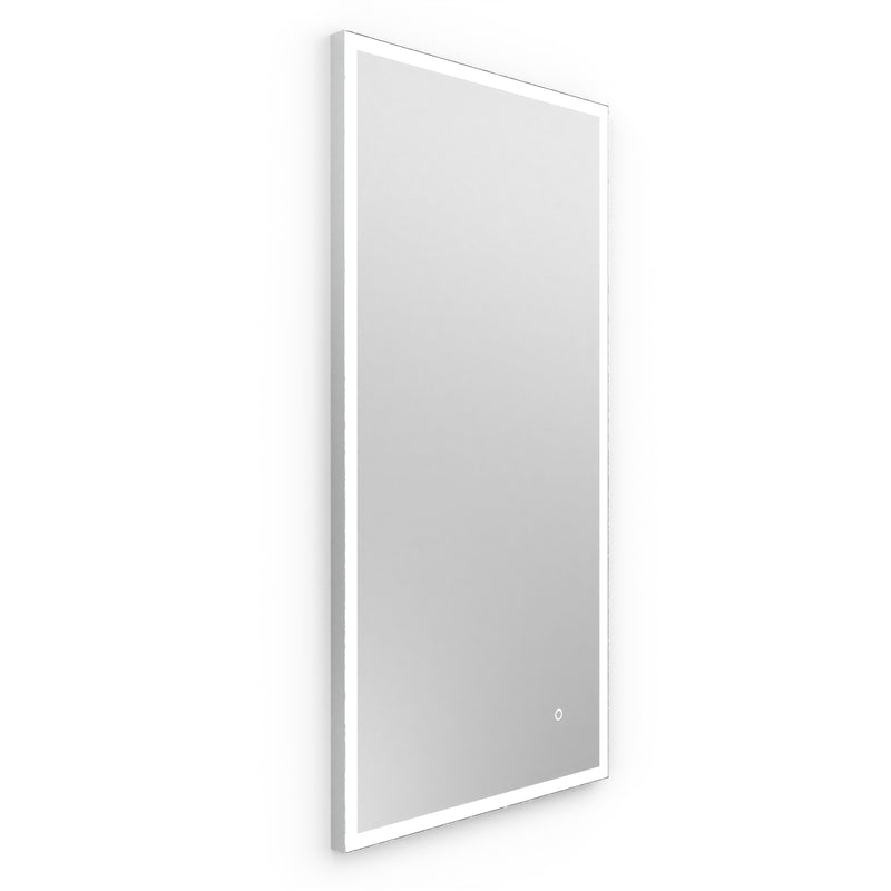 Origins Living Tate Light Rectangular Mirror 50x100cm - Polished Aluminium
