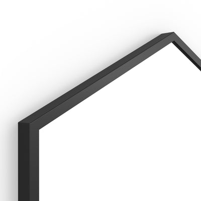Origins Living Docklands Hexagonal Mirror 50x75cm - Matt Black
