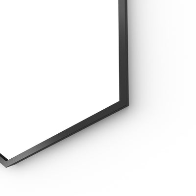 Origins Living Docklands Hexagonal Mirror 50x75cm - Matt Black
