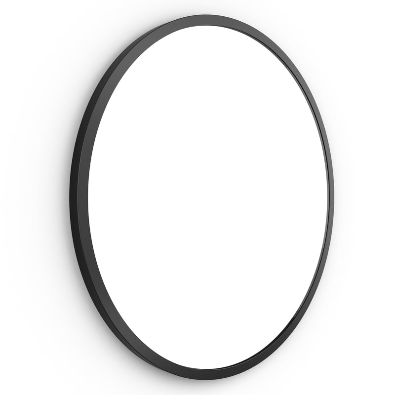Origins Living Docklands Round Mirror 60cm -  Matt Black