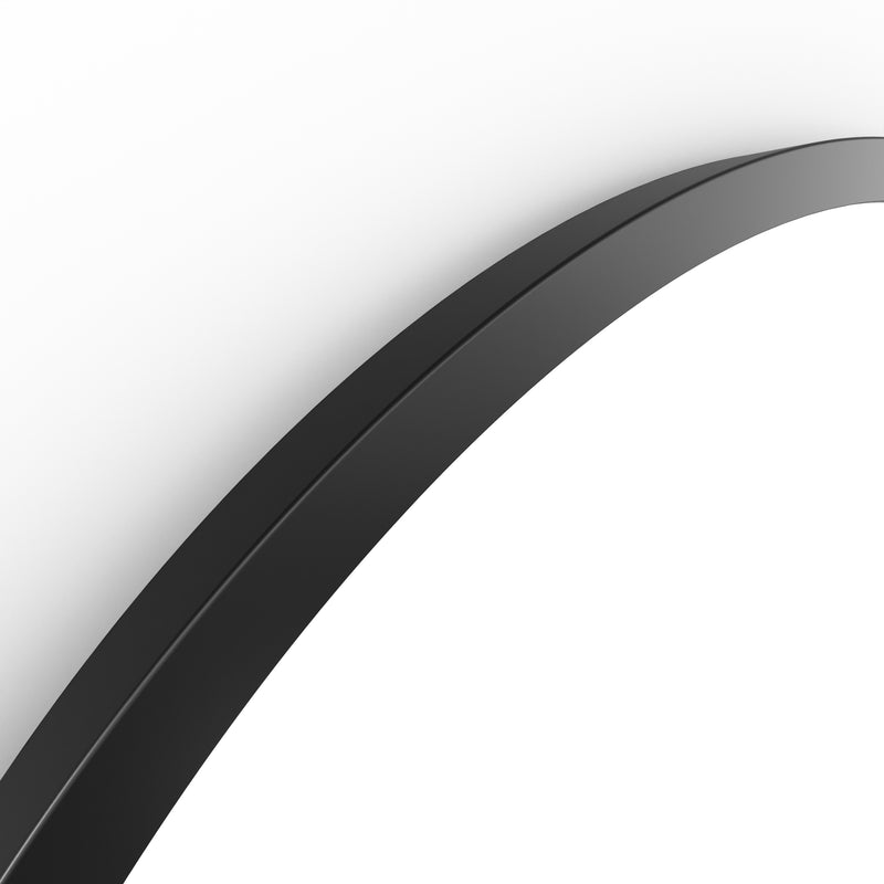 Origins Living Docklands Round Mirror 60cm -  Matt Black