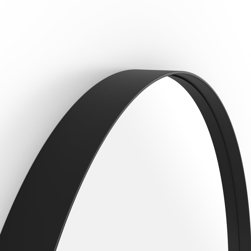 Origins Living City Round Mirror 60cm - Matt Black