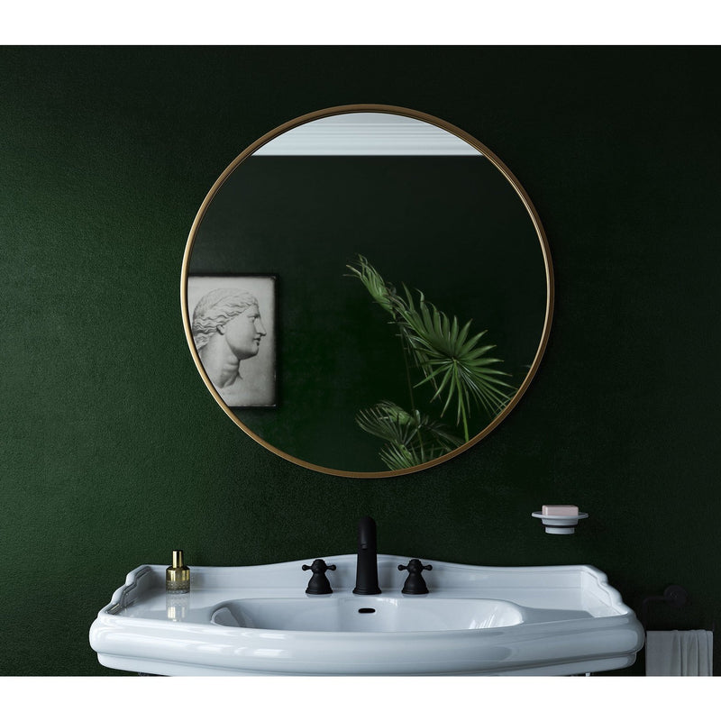 Origins Living Docklands Round Mirror 80cm -  Brushed Brass