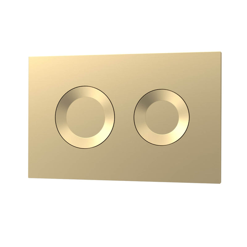 Round Flush Plate - Brushed Brass