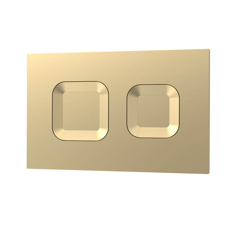 Square Flush Plate - Brushed Brass