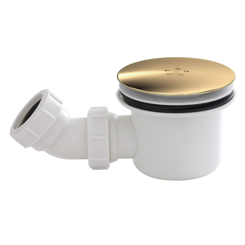 Brushed Brass 90mm Fast Flow Shower Tray Waste
