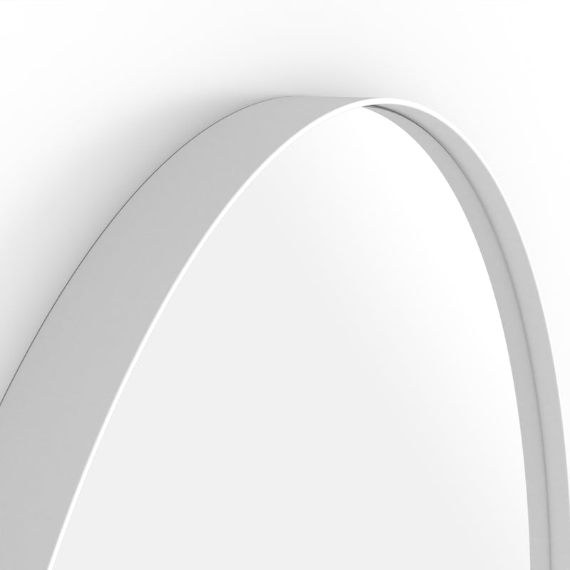 Origins Living City Round Mirror 80cm - Matt White