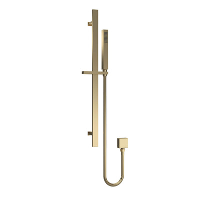 Cape Brushed Brass Concealed Shower Package With Fixed Head & Rail Kit