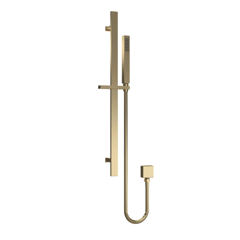 Cape Brushed Brass Concealed Shower Package With Fixed Head & Rail Kit