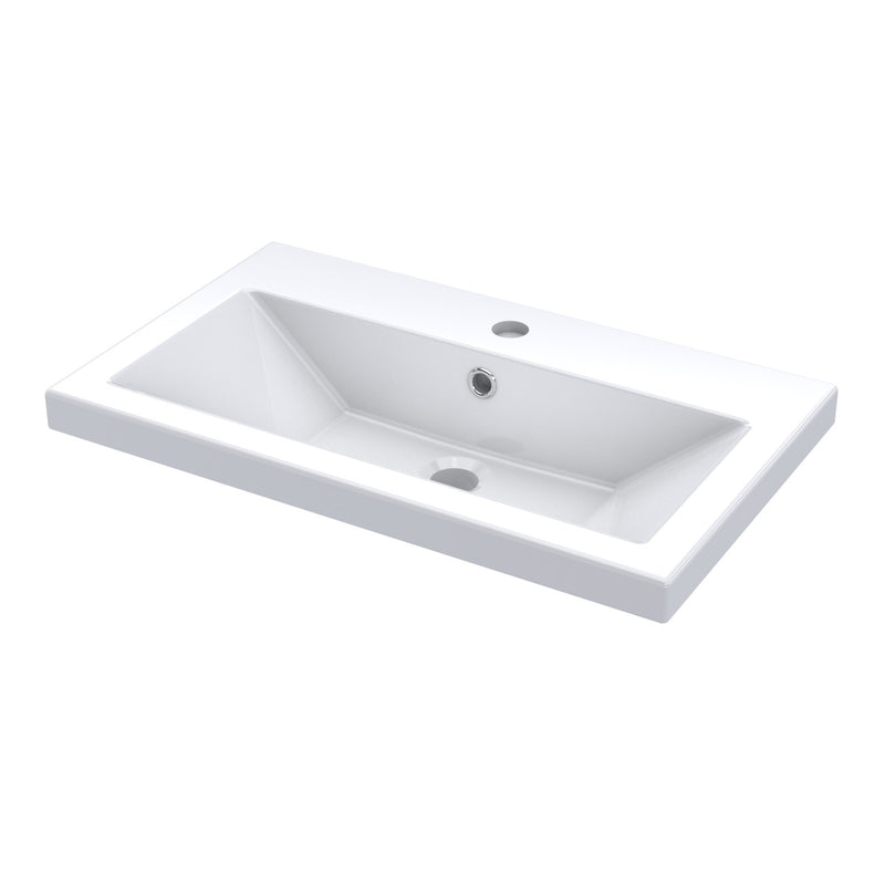 Nuie Arno Compact 600 x 353mm Floor Standing Vanity Unit With 2 Doors & Basin