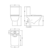 Como Compact Rimless Close Coupled Toilet & Soft Close Seat
