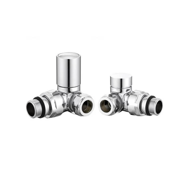 Chrome Corner Manual Radiator Valve Pack