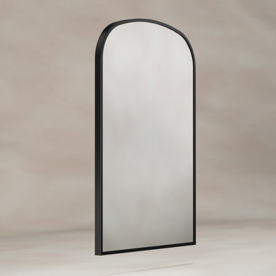 Origins Living Delphine Overmantle Arch Mirror 60x90cm - Matt Black