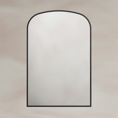 Origins Living Delphine Overmantle Arch Mirror 60x90cm - Matt Black