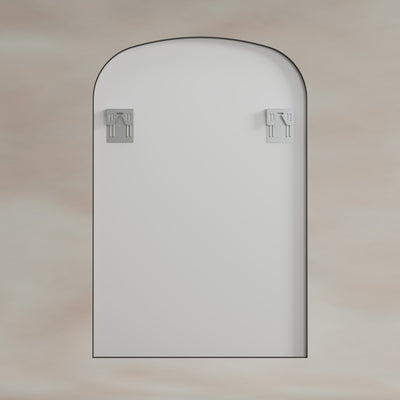 Origins Living Delphine Overmantle Arch Mirror 60x90cm - Matt Black