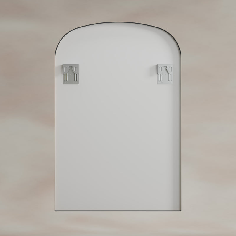 Origins Living Delphine Overmantle Arch Mirror 60x90cm - Matt Black