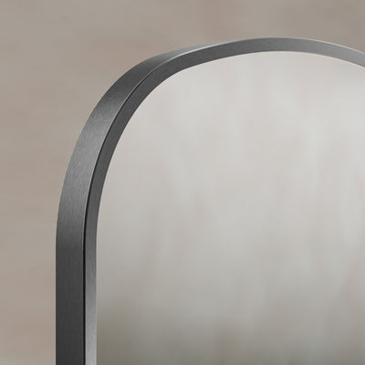 Origins Living Delphine Overmantle Arch Mirror 60x90cm - Gunmetal