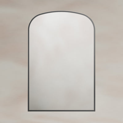 Origins Living Delphine Overmantle Arch Mirror 60x90cm - Gunmetal