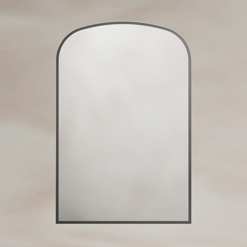 Origins Living Delphine Overmantle Arch Mirror 60x90cm - Gunmetal