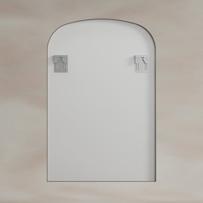 Origins Living Delphine Overmantle Arch Mirror 60x90cm - Gunmetal