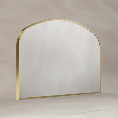 Origins Living Delphine Overmantle Arch Mirror 120x70cm - Brushed Brass