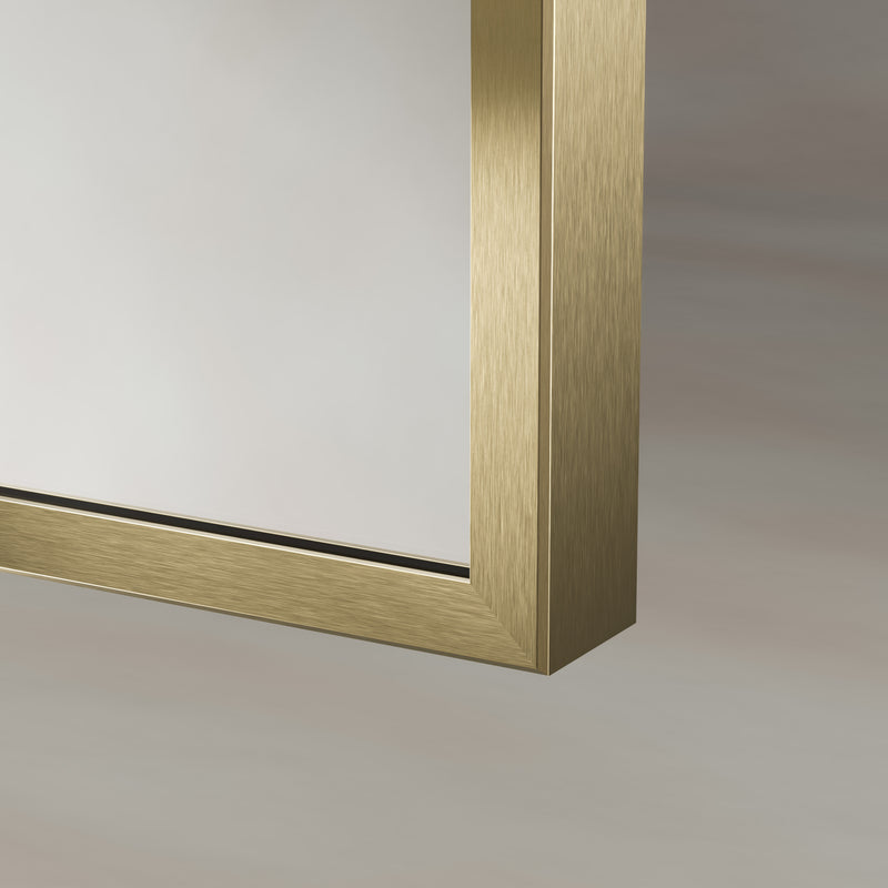 Origins Living Delphine Overmantle Arch Mirror 120x70cm - Brushed Brass
