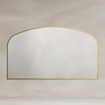 Origins Living Delphine Overmantle Arch Mirror 120x70cm - Brushed Brass