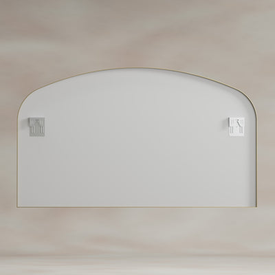 Origins Living Delphine Overmantle Arch Mirror 120x70cm - Brushed Brass