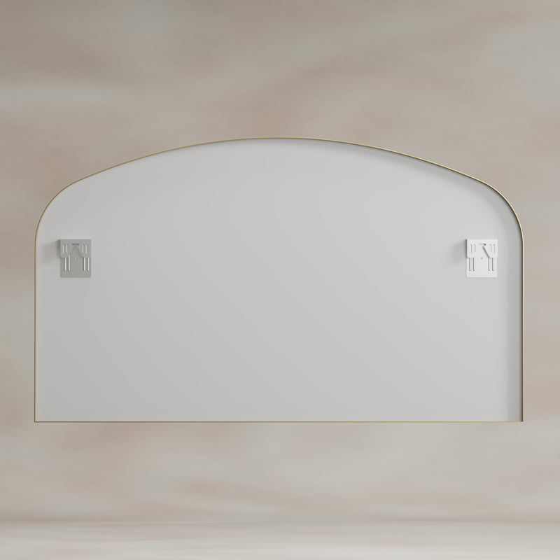 Origins Living Delphine Overmantle Arch Mirror 120x70cm - Brushed Brass