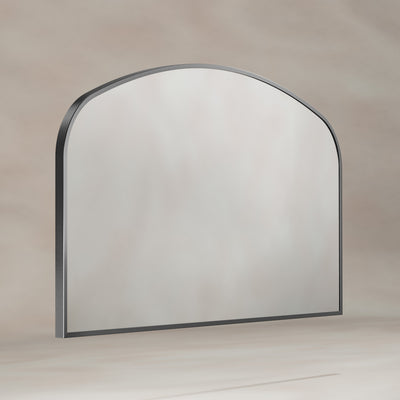 Origins Living Delphine Overmantle Arch Mirror 120x70cm - Gunmetal